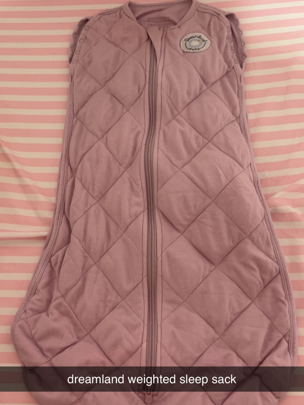 Dreamland Baby Quilted Sleep Sack in Dusty Pink